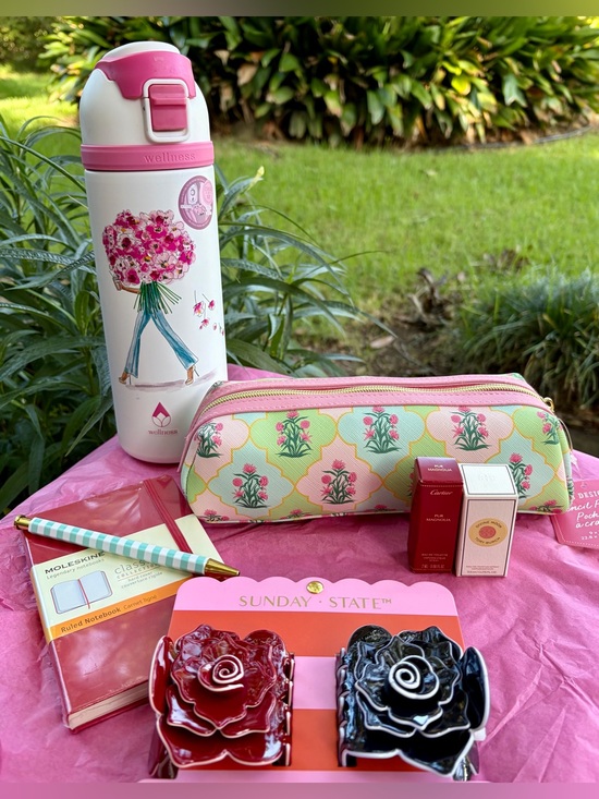 Wellness Accessories - NWT WELLNESS 20oz beautiful tumbler/Moleskin Notebook/Camellia hair clips & more